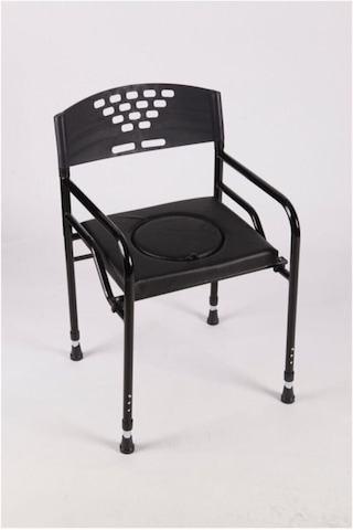 Csr Deri Döşemeli Hasta Klozet Yükseltici Hasta Klozeti Wc Yükseltici Tuvalet Katlanabilir Siyah