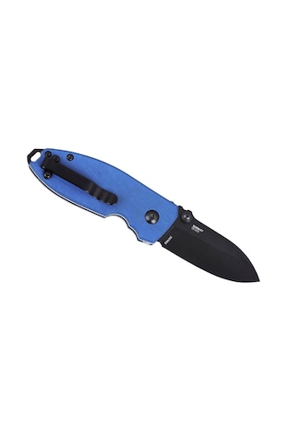 Crkt Squid Button Lock Micarta Blue Kamp Çakı Mavi