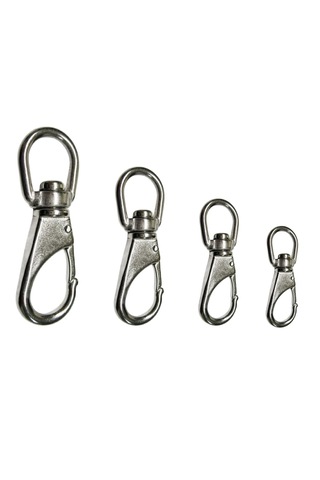 2'li Fırdöndülü Karabina. 24mm. Paslanmaz. No:3 7/8"