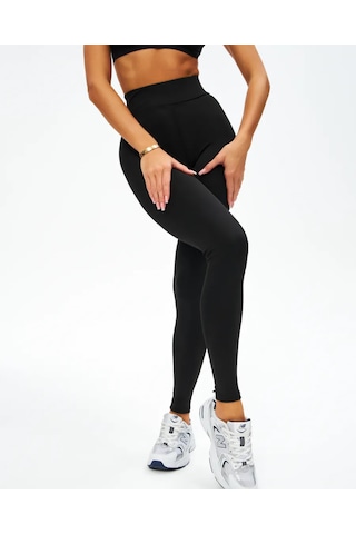 Kadın Outdoor Göbek Toparlayıcı Soğuklara Karşı Etkili Esnek Kışlık Tayt Sıcak Tutan Termal İçlik Siyah