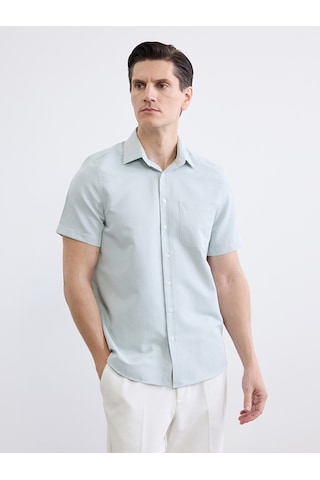 Lcw Busıness Yeşil Regular Fit Desenli Erkek Gömlek