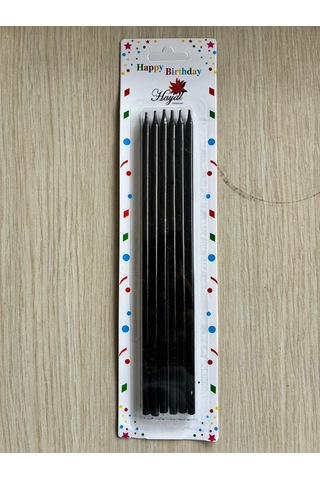 Siyah Uzun Pasta Mumu 20 Cm Çok Renkli