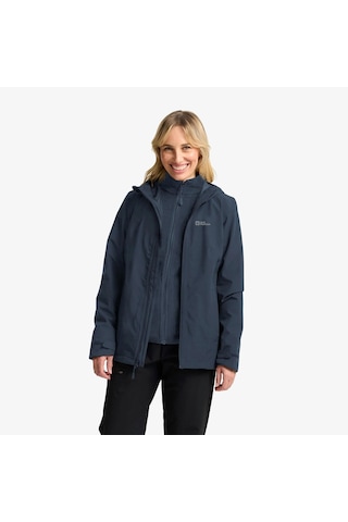 Jack Wolfskin Moonrise 3in1 Kadın Mont C-jac115621b30c04 Lacivert