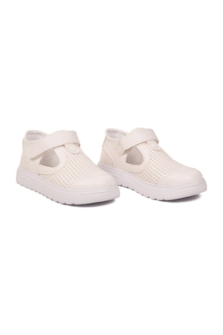 Arzen Beyaz Cırtlı Ortopedik Unisex Çocuk Sandalet Arz 3000 F