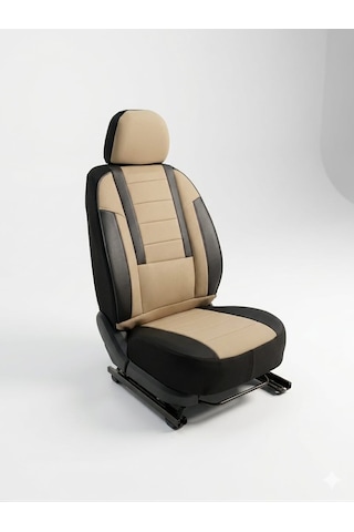 Veloce Bej Siyah Serisi Volkswagen Golf 6 Koltuk Kılıfı Tam Set