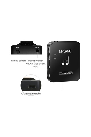 Ruicoo M-vave Wp-10 Kablosuz Transmitter - 2.4ghz 12ms Gecikme, 30m Menzil, 24bit/48khz Kayıpsız Ses Kalitesi Alıcı Hariç