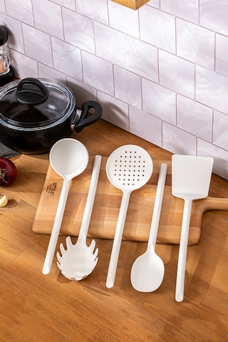 Emsan Fiesta 5 Parça Servis Seti Beyaz Beyaz