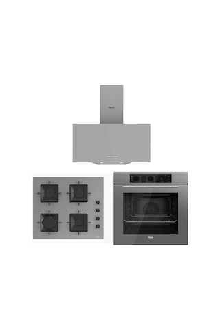 Ferre QBL62CPR - SS208 - D088 Gri Ankastre Set