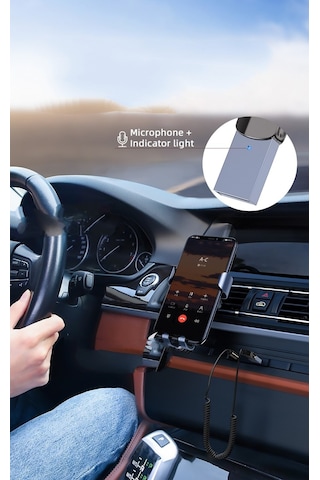 Essager Aux Bluetooth Mikrofonlu 3.5mm 5.0 Verici Araç Kiti