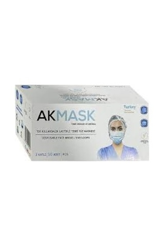 Ak Mask Tek Kullanımlık 3 Katlı Telli Cerrahi Maske 50 Adet
