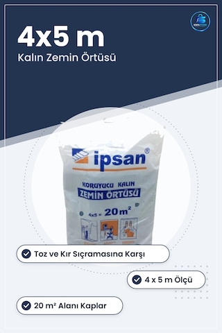 Koruyucu Kalın Zemin Örtüsü M² Boya Hazırlık Malzemesi Toz Ve Kir