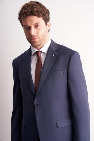 İmza Lacivert Mono Yaka Kendinden Desenli Esnek Bel 4 Drop Comfort Fit Takım Elbise 1001255169 Lacivert