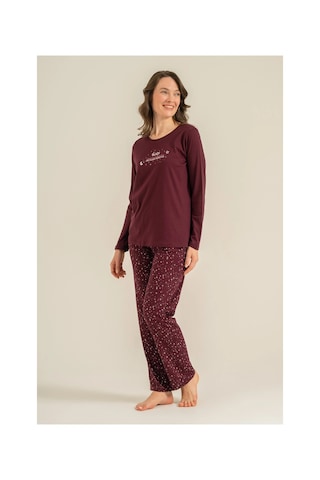 Veraura Lifestyle Arnetta Ar3774-s Kadın Uzun Kollu Pijama Takım MÜRDÜM