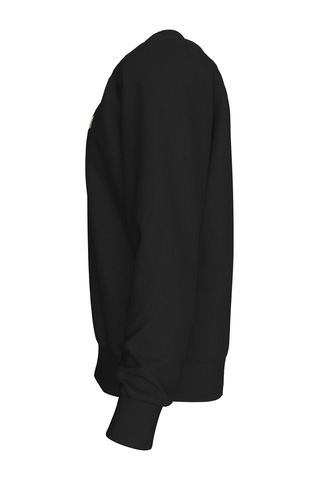 Calvin Klein Ls Eu 350terry Badge Crewneck Sw Erkek Siyah Sweatshirt-8444 Black