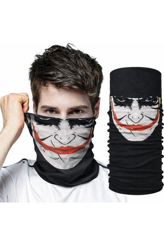 Erturkstore Joker Desenli Çok Amaçlı Buff Yüz, Boyun Ve Bandana Maskesi 5 No Çok Renkli