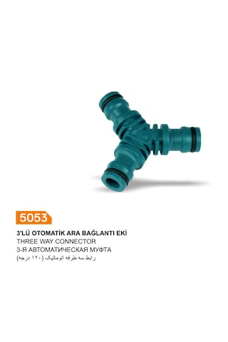 Hortum Üç Taraflı Jak Adaptörü Otomatik Ara Bağlantı Eki 1 Adet