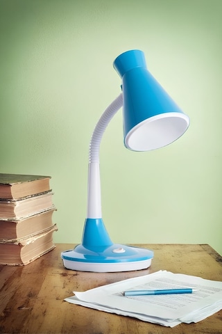 Masa Üstü Masa Lambası Ders Çalışma Kitap Okuma Masa Ve Gece Lambası Akrobatik Gövde Büyük Boy Lamba Mavi