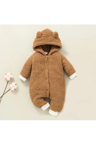 Mai Perla Peluş Welsoft Bebek Tulum Mai080 Kahverengi