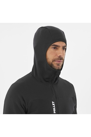 Millet Fusıon Grıd H Erkek Kapşonlu Polar Ceket Tam Fermuarlı Mıv9024 0247 Siyah