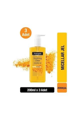 Neutrogena Soothing Clear Micellar Jel 200 ML x3