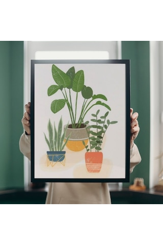 Minimalist Çizim Temalı Güneşin Yaprakları Tasarımlı Poster - Çerçevesiz