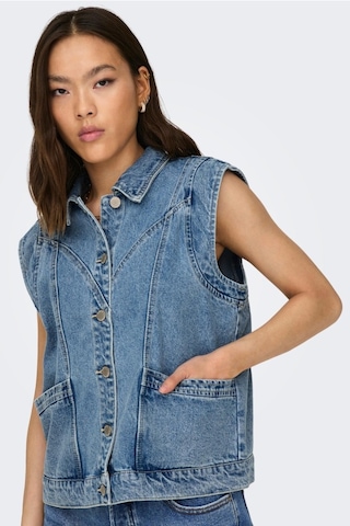 Only Onlkennedy Sl Waistcoat Kadın Denim Yelek Acı Kahverengi