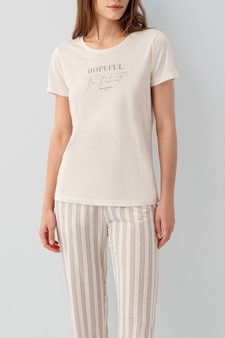 Pierre Cardin Kadın Krem Pijama Takım Pc9176-s-v2 Krem