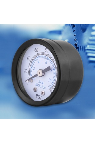 Wezone 40mm Metal Basınç Ölçer, 0-10bar/0-160psi Çift Ölçek, 1/8" Npt Teli, Mini Boyutlu Ve Okunması Kolay