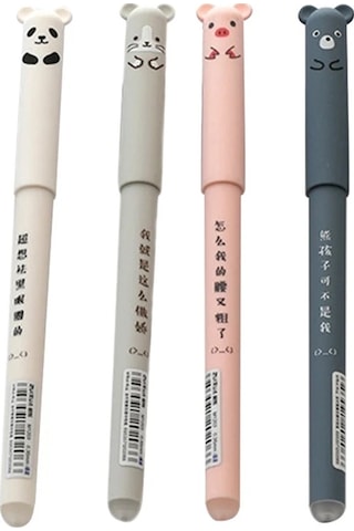 Tcherchı Parça Karikatür Silinebilir Kalem 0.35mm Sevimli Panda Domuz Kawaii Jel Kalem Okul Için Kolay Ovmak Sihirli Tükenmez