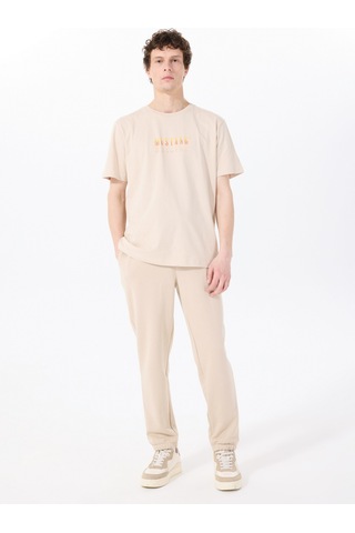 Mustang Bej Erkek Relaxed Nakışlı Sweatpant M5sm-ea1152