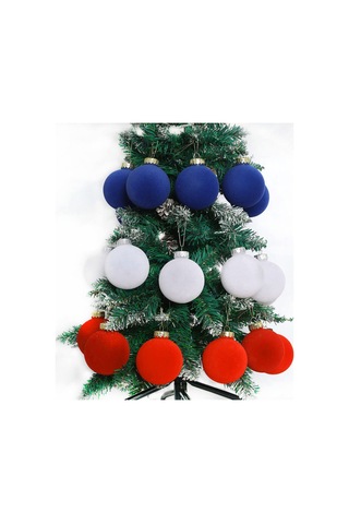 Xindoker 12 Adet 6 Cm Koyu Kahverengi Kadife Noel Topları - Ağaç Süsleri, Ev Ve Ofis Bayram Dekorasyonu