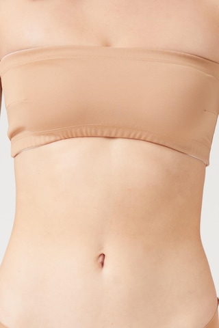 Straplez Crop Top Büstiyer Bronz Bakır