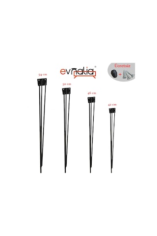Evnalia Evnalia Metal Firkete Ayak Kütük Masa Orta Sehpa Zigon Ayağı