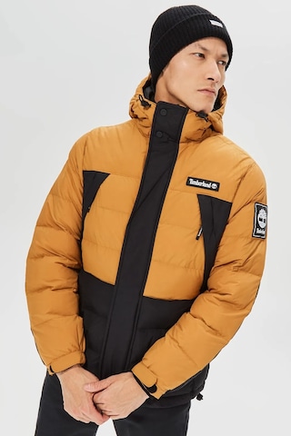 Timberland Oa Puffer Kapüşonlu Erkek Mont Sarı Sarı - Siyah