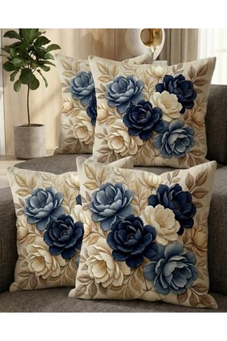 Tasarım Punch Kırlent Kılıfı 1 Adet 35x50 Modern Makine Işçiliği At Motif Diğer