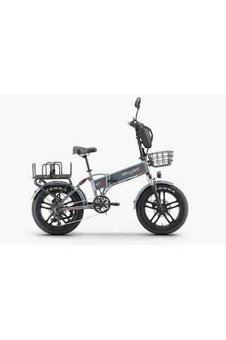 Skyjet Gtııı Pro 1000w Elektrikli Bisiklet Ayna Çanta Ve El Gazı Hediyeli Gri