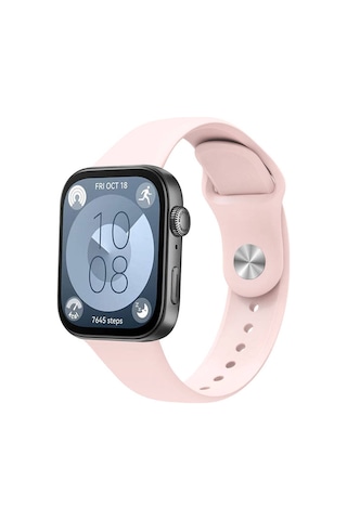 Huawei Watch Fit 3 Uyumlu Krd-11 22mm Silikon Kordon Pembe