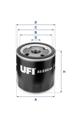 Ufi Yağ Filtresi Vidalı Astra F, Astra G H, Vectra A, Zafıra B 23.299.00
