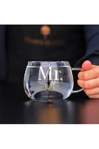 Mr.Right (Erkek Haklı) Model Kulplu Borosilikat Cam Bardak Kupa 4