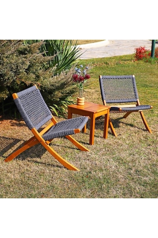 Kandilli Ahşap Bahçe Balkon Sandalyesi Ahşap