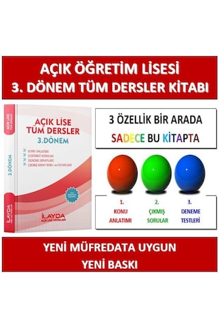 Açık Lise 3. Dönem Tüm Dersler Yardımcı Kitabı