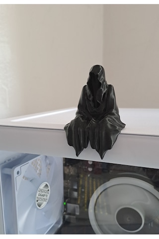 3d Masa - Kitaplık - Gamer Dekorasyonu Ghost Azrail Kitaplık Figür/biblo