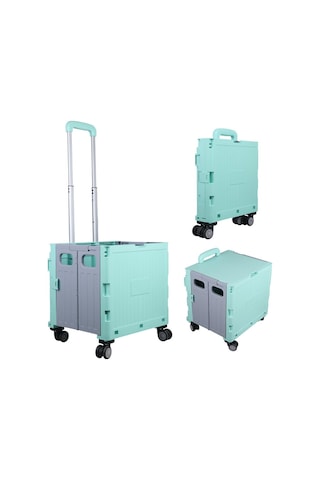 Ayt Sunup Sn-26966 Katlanabilir Market Pazar Kamp Tekerlekli Alışveriş Arabası 60 Kg Kapasiteli Çanta