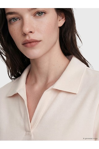 Lcw Comfort Pembe Polo Yaka Kadın Tişört