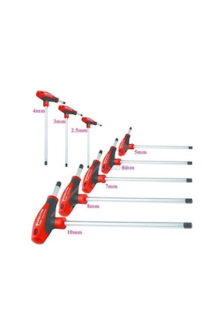İzeltaş 4920 T Tipi Allen Anahtar Takımı - 8 Parça