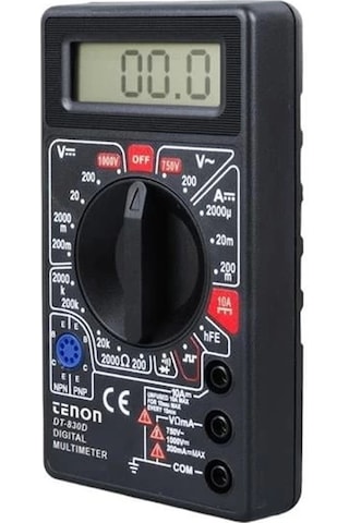 Tenon Dt-830d Siyah Dc/ac Voltaj Akım Ölçer Dijital Multimetre Ölçü Aleti