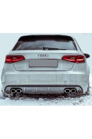 Audi A3 8v Hb 2012 - 2016 S3 Arka Tampon Eki - Difüzör (Plastik)