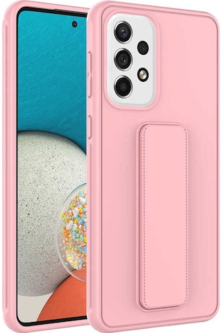 Galaxy A23 Kılıf Zore Qstand Kapak Pembe