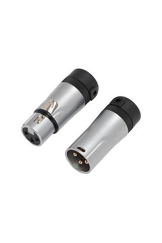 Fosenze 3 Pin Mini Xlr Bağlayıcı Erkek+dişi - Altın Kaplama, 90 Açı Ayarlanabilir, 3.0-6.5mm Kablolar İçin Soudajlı Mikrofon/dmx Adaptörü
