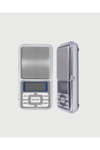 300 Gr Hassas Cep Terazisi Mavi Işıklı Lcd Ekranlı Açık Gri